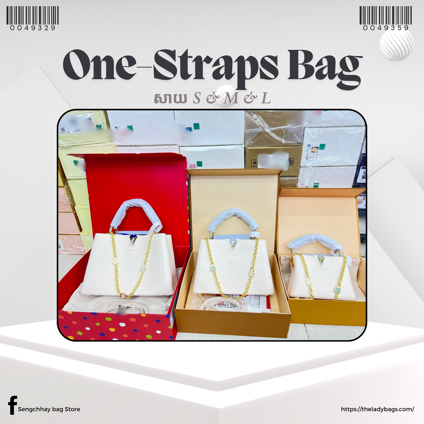 one-straps handbag Size S , M & L