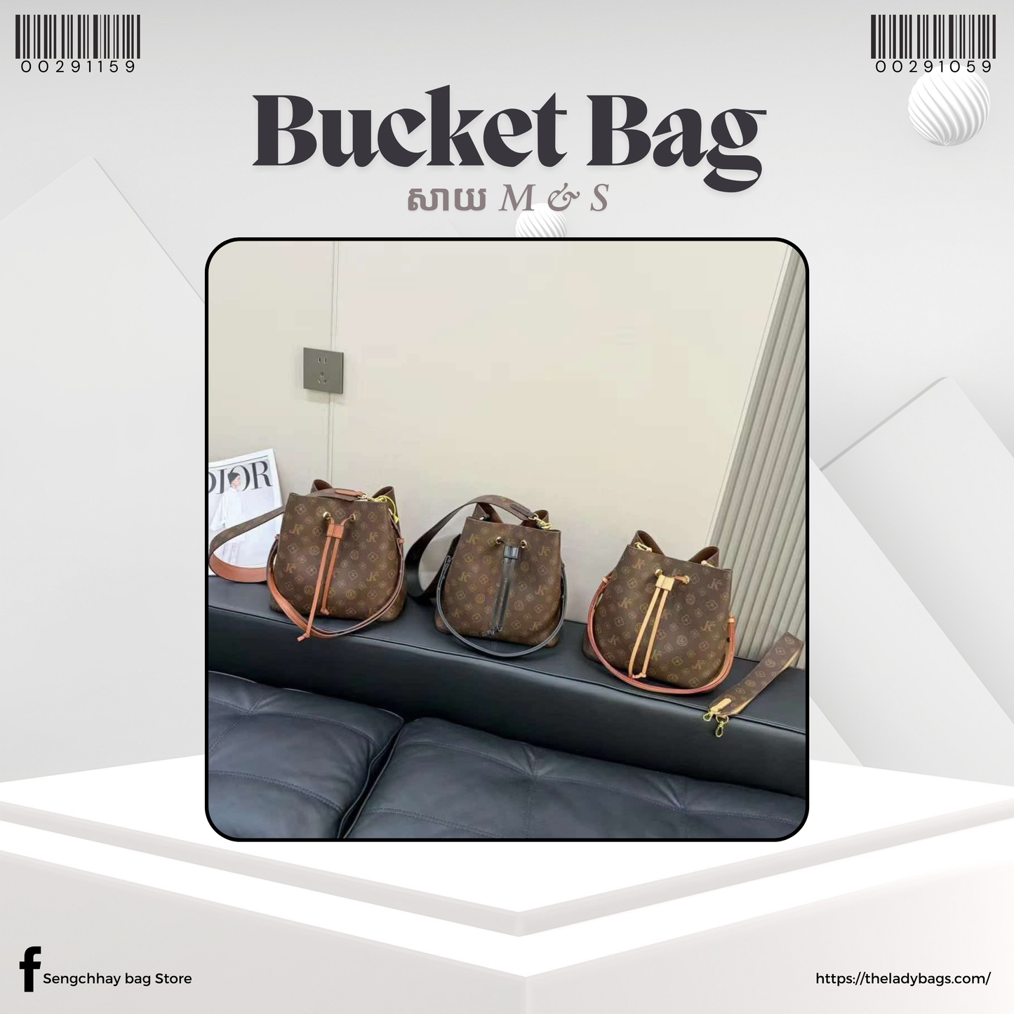 Bucket Bag Size M & S