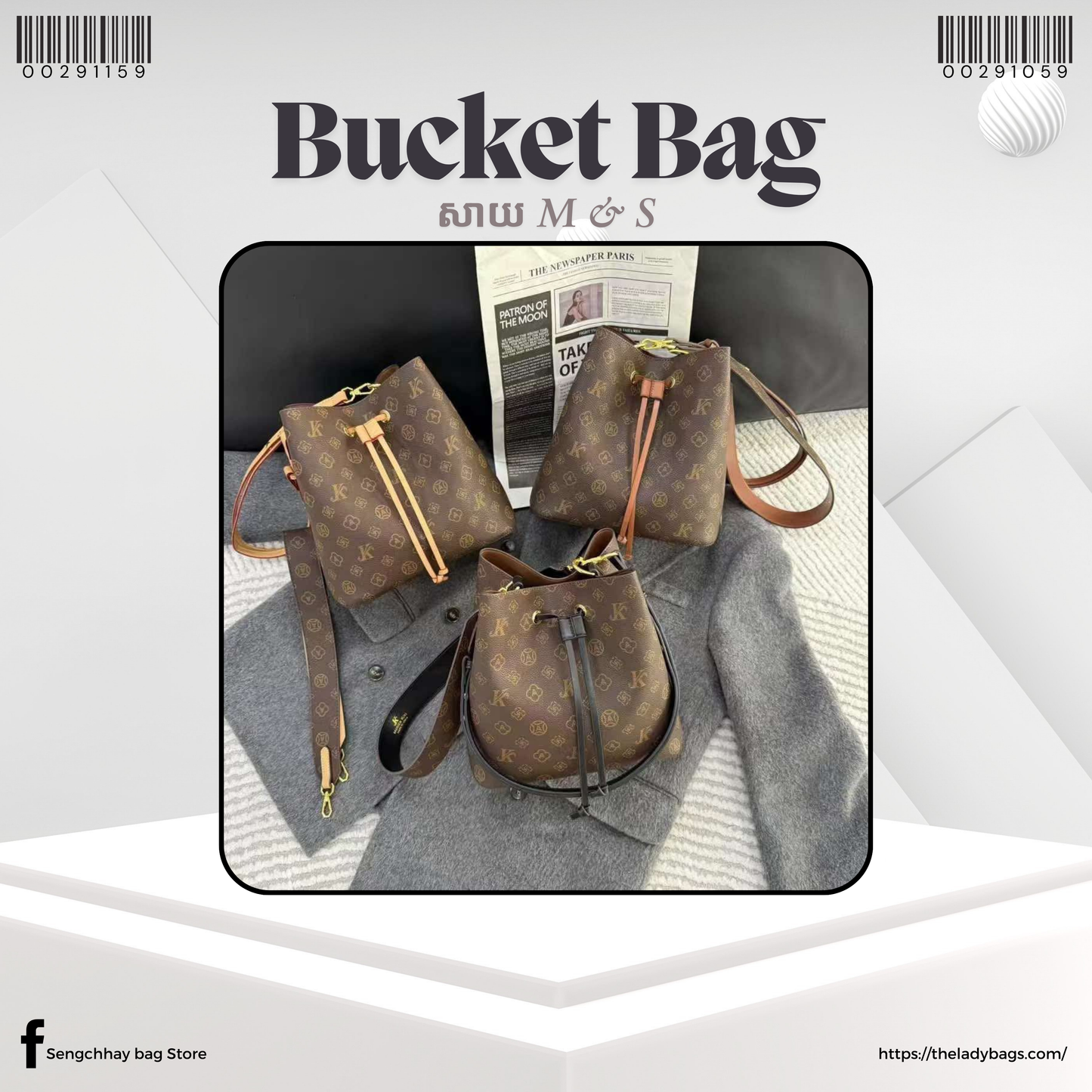 Bucket Bag Size M & S