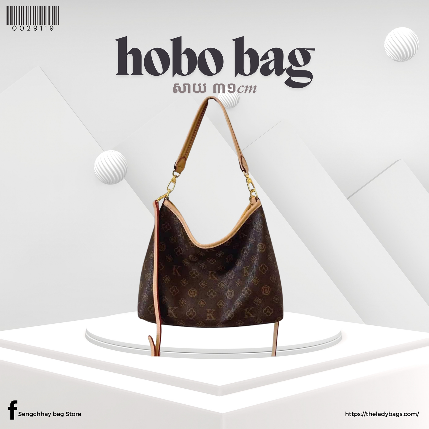 Hobo bag Size L