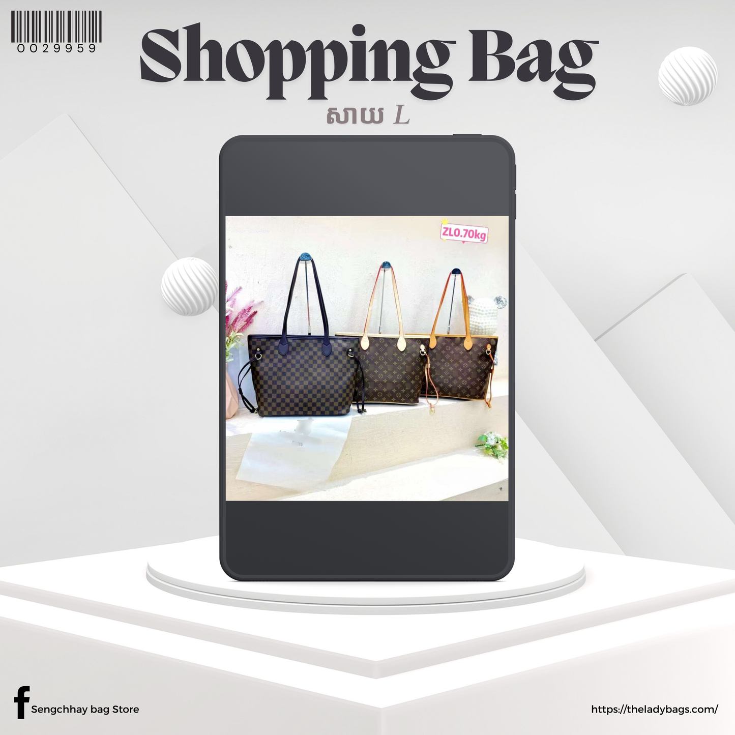 Shopping Bag Size L